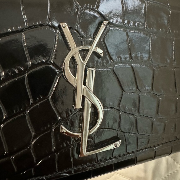 Saint Laurent Black Croc Small Kate Bag - Picture 4 of 11